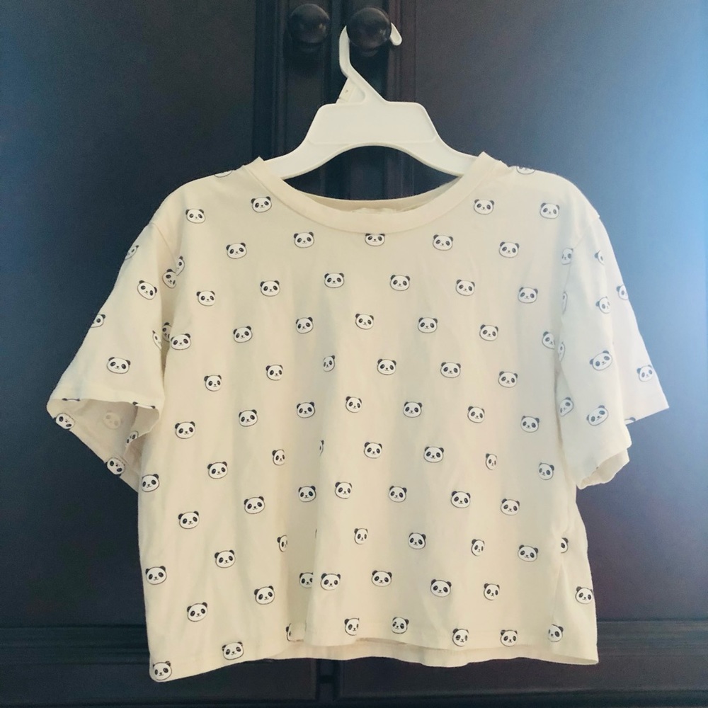 Panda Crop Top / M / French Pastry